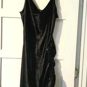 Nasty Gal Size 12 Ruched Cowl Neck Satin Dress NWT